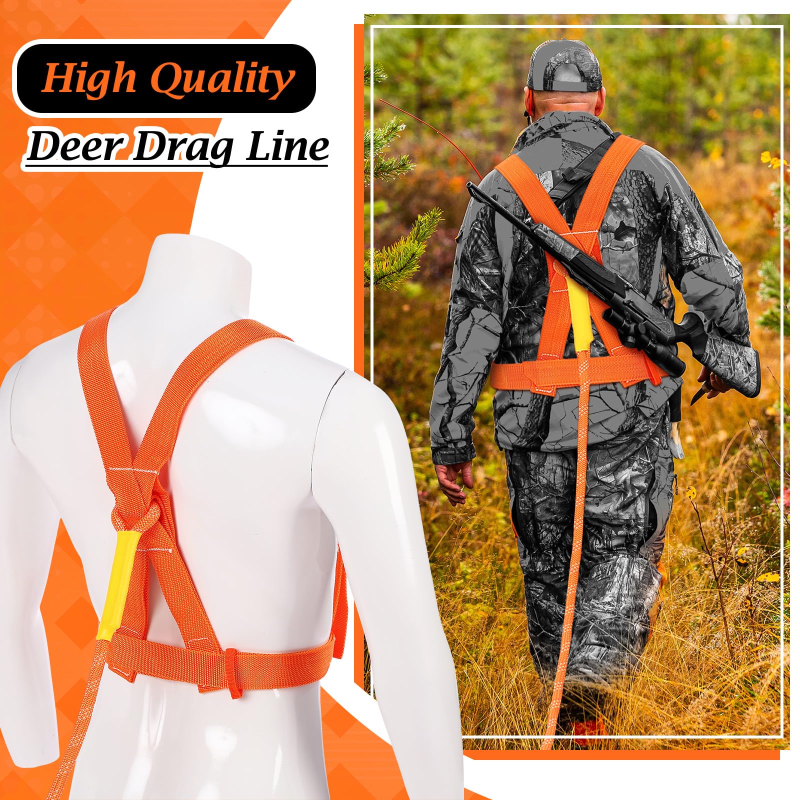 DaisyInner deer drag sled folded for compact storage and transport.