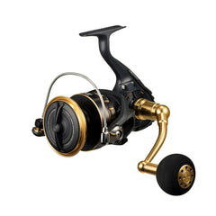 Daiwa 14000-H SW reel body close-up highlighting rugged aluminum construction for saltwater use.