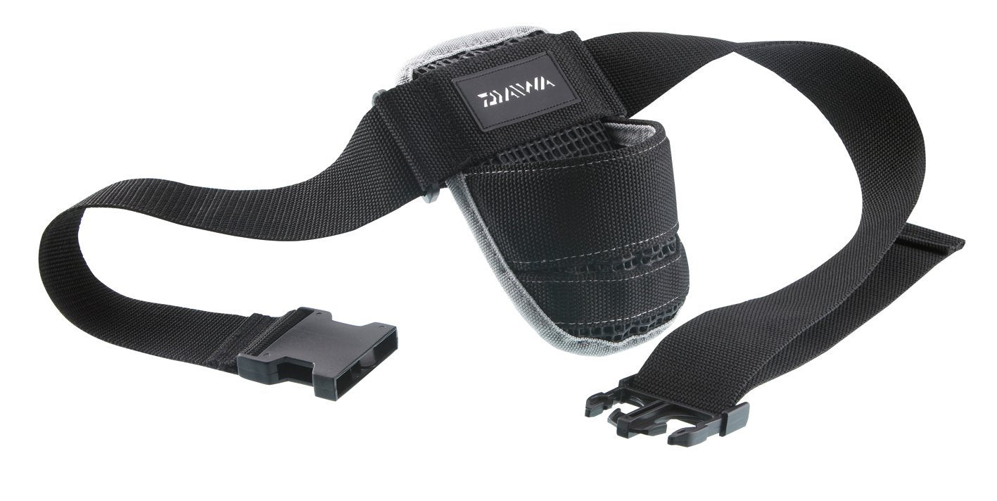 Daiwa 15800-005 fishing rod belt in black and grey, secure transport and rod organization
