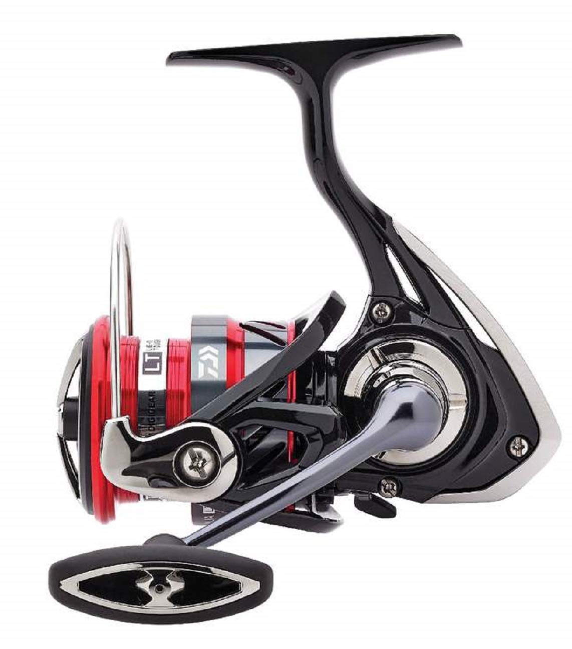 Daiwa 18 Ninja LT 3000-C reel front view, compact and lightweight for long fishing sessions.