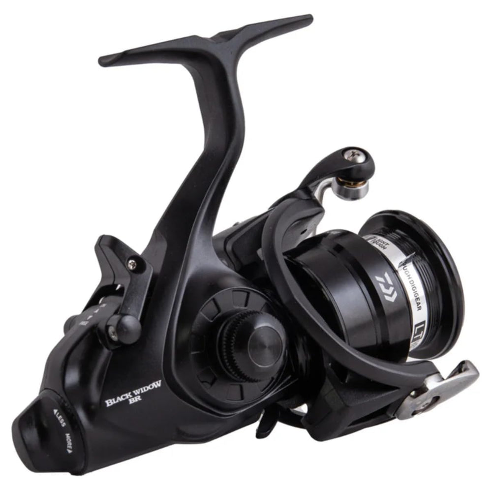 Daiwa 19 Black Widow BR LT 2500 brake system closeup highlights smooth control
