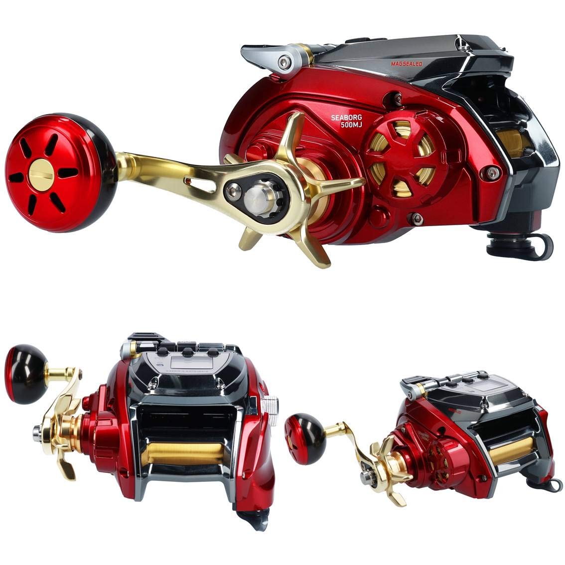 Side profile of the Daiwa 19 Seaborg 500MJ Electric Reel