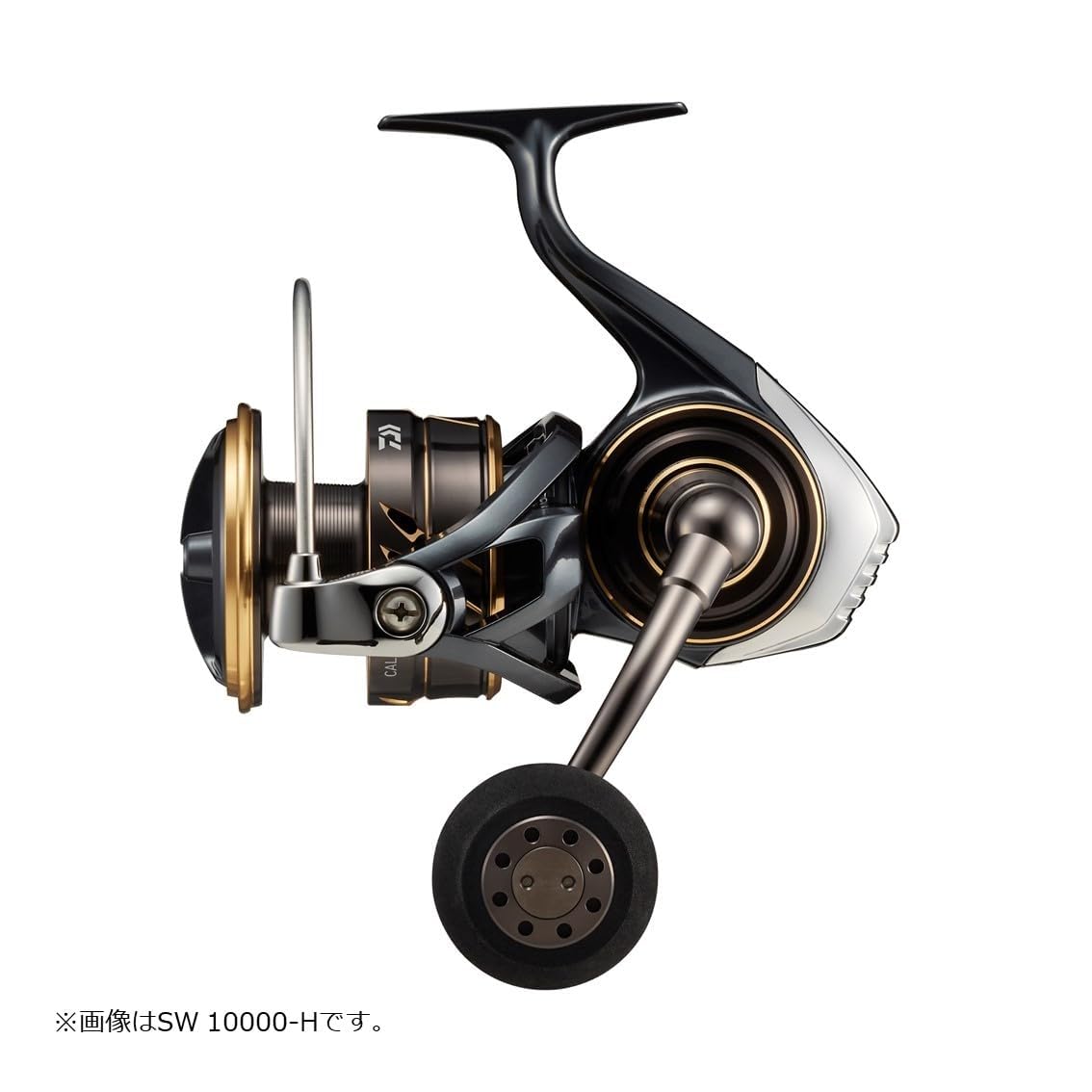 Daiwa 22CALDIA SW 10000-P bearings closeup emphasizes smooth retrieves and long-lasting performance.