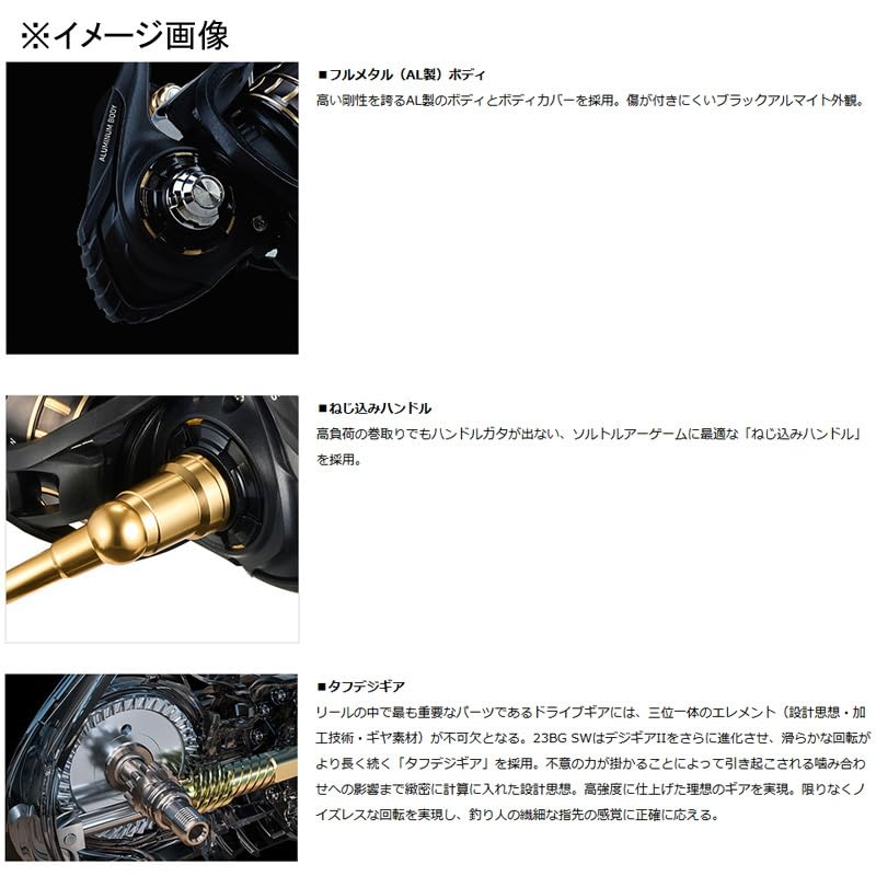 Daiwa 23BG SW 6000D-H bearing-set highlights smooth rotation and durability