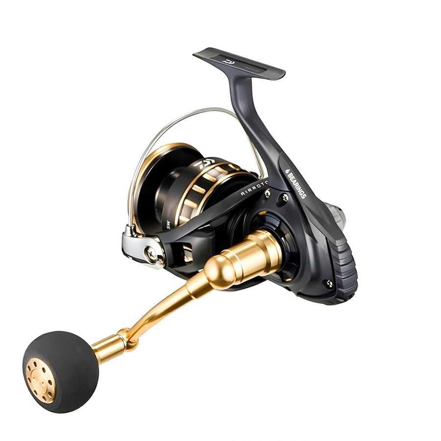 Daiwa 23BG SW 8000-P drag close-up highlighting smooth adjustment.