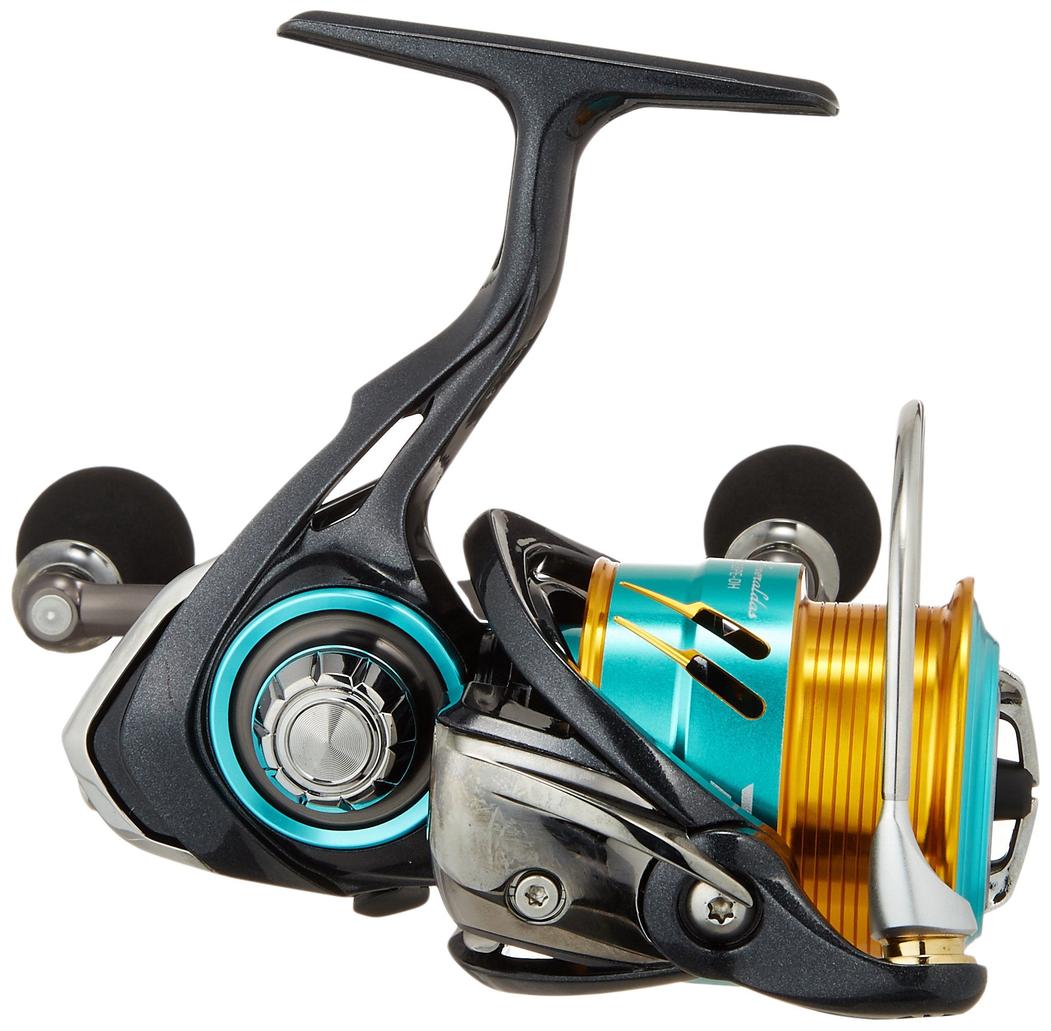 Daiwa Emeraldas MX 2508PE-DH side profile; rugged build enhances durability