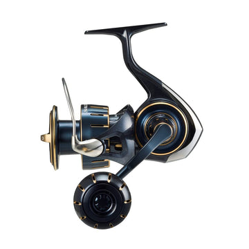 Daiwa 5000-H Saltiga drag close-up highlighting precise stopping power.