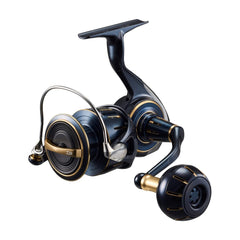 Daiwa 5000-H Saltiga reel side view showing rugged saltwater reliability.