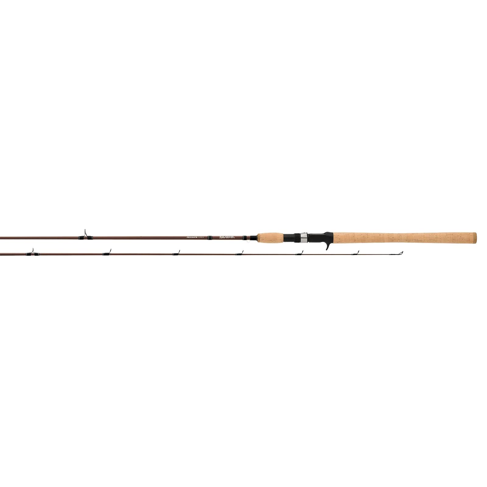 Daiwa Acculite Spin 8 ft 6 in ML 6-12lb rod, side view, highlighting versatile casting