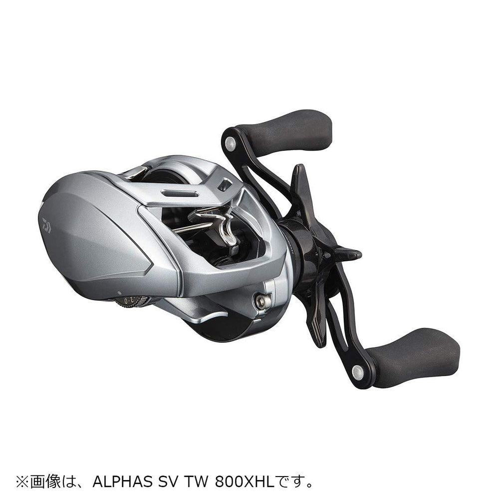 Daiwa Alphas SV TW 800HL left grip with HyperDrive gears highlighting strong smooth rotation