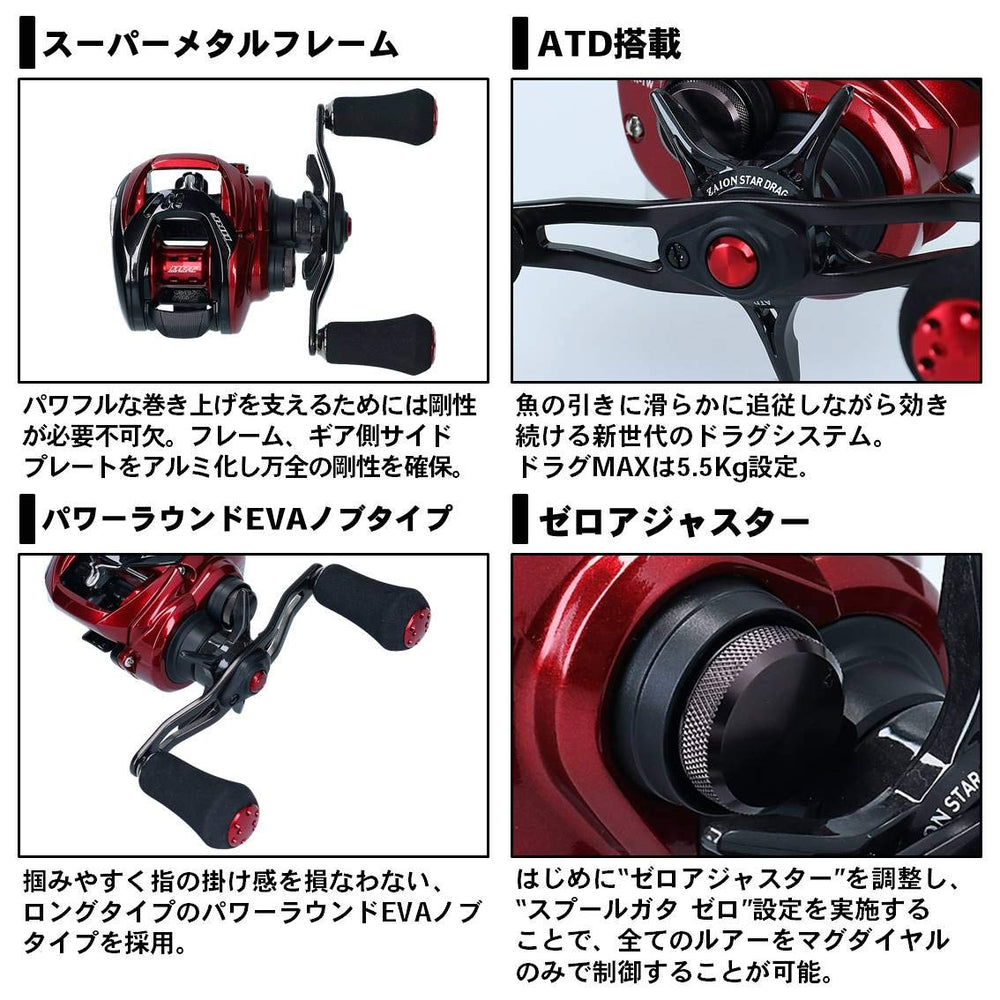 Daiwa HRF drag mechanism with ATD and drag click visible