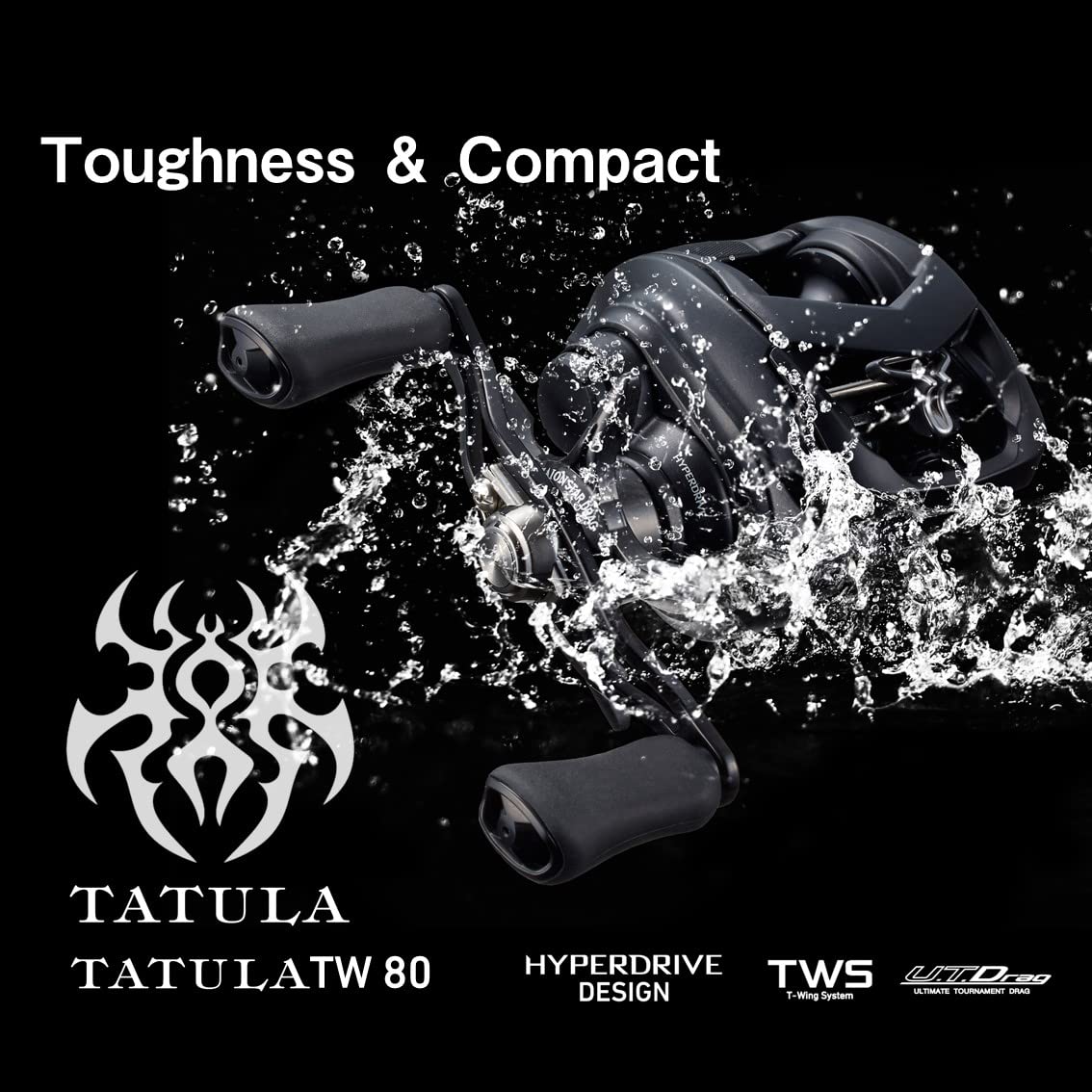 Daiwa Tattoo TW 80H 2022 handle close-up shows comfortable grip.