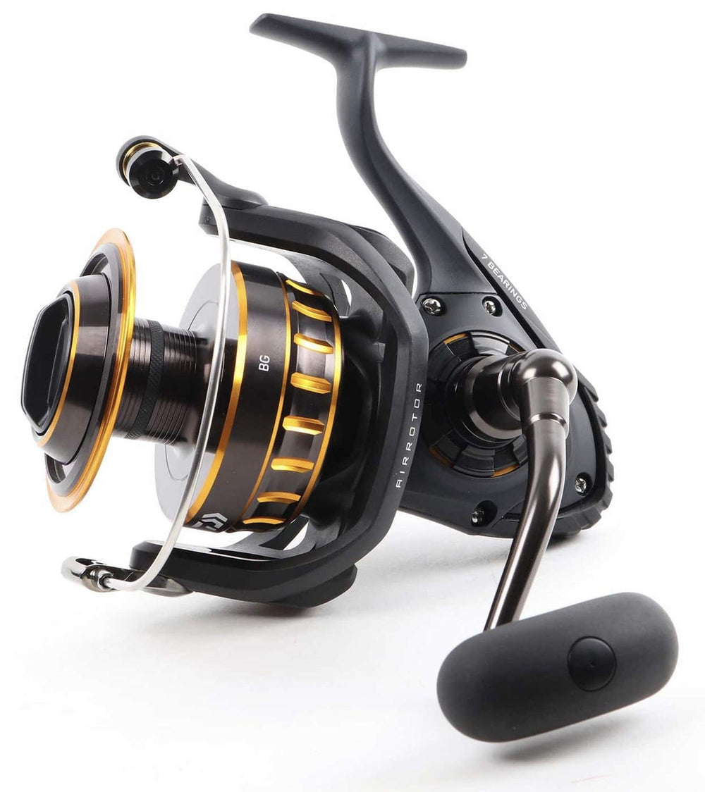 Daiwa BG 4000 with a strong handle for confident reeling in larger fish.