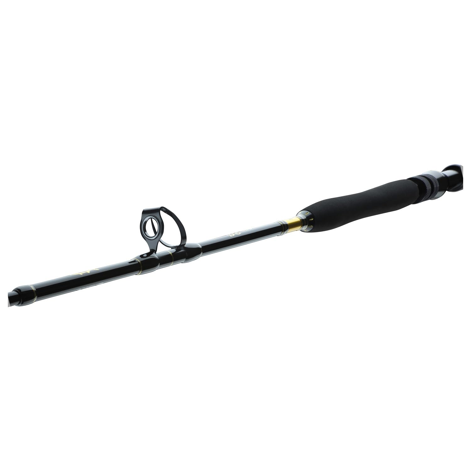 Underwrapped guides with aluminum end cap on BG Big Game rod