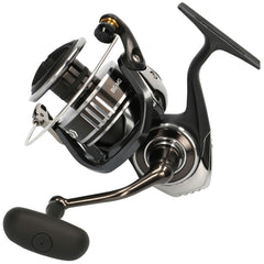 Daiwa BG MQ spinning reel front drag in black and silver for reliable casting.