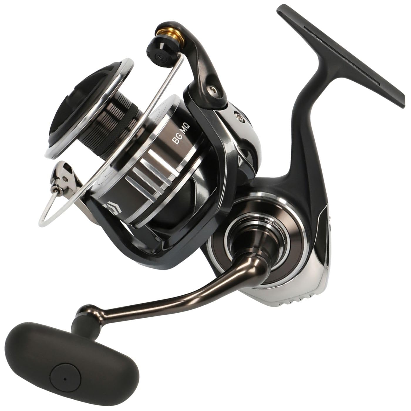 Daiwa BG MQ spinning front-drag reel ready for precise drag adjustments in saltwater fishing.