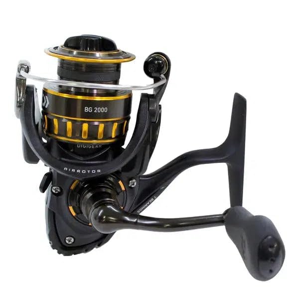 Daiwa BG Spinning Reel 3000 - Handle Area (Black/Gold)