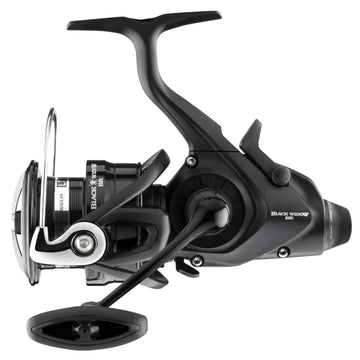Daiwa 19 Black Widow BR LT 4000-C reel close-up showcasing smooth spool and durable build.
