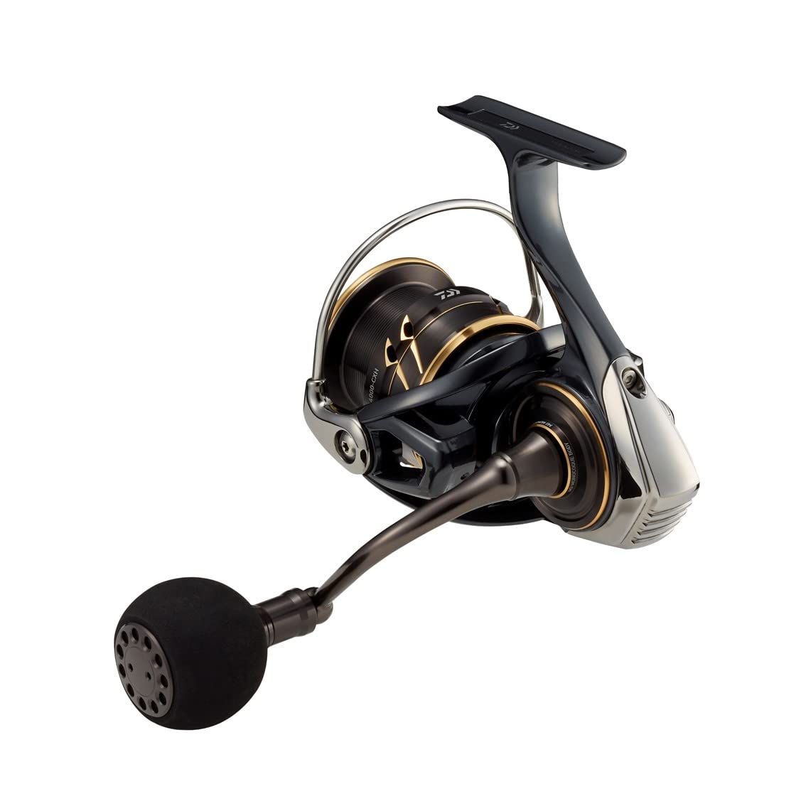 Daiwa Caldia SW 4000-CXH handle knob focus for a comfortable grip and solid feel.