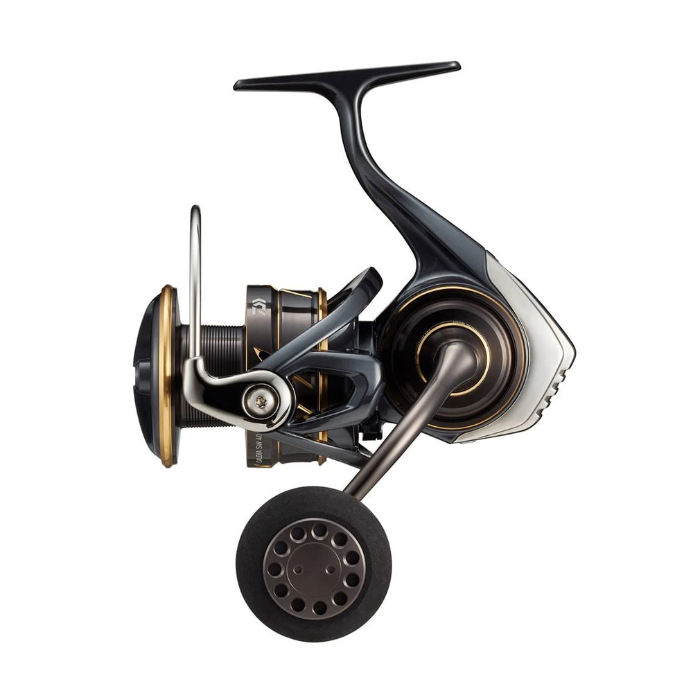 Daiwa Caldia SW 4000D-CXH reel closeup highlighting durable spool.