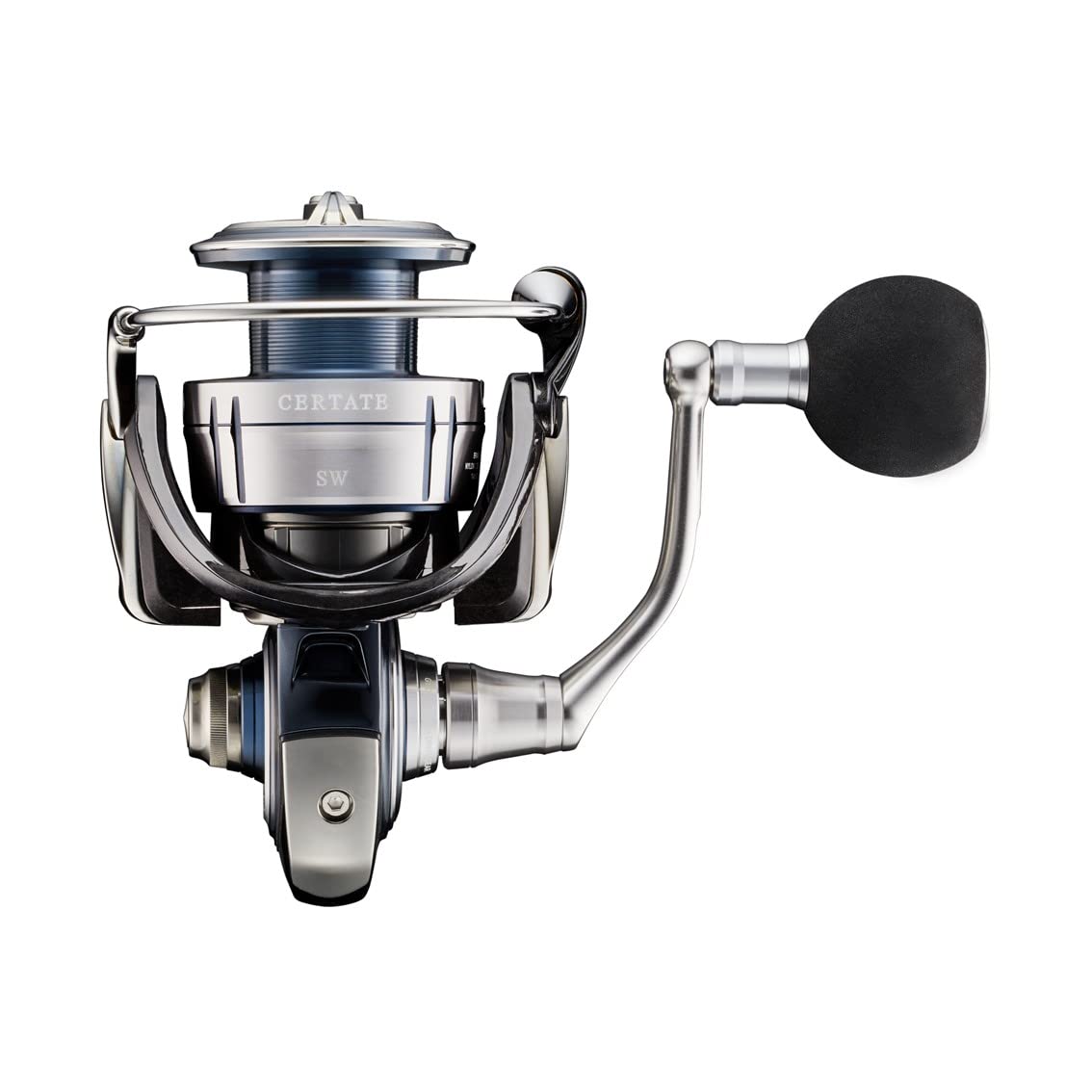 Daiwa Celtate SW 5000-H rear view emphasizing robust monocock build.