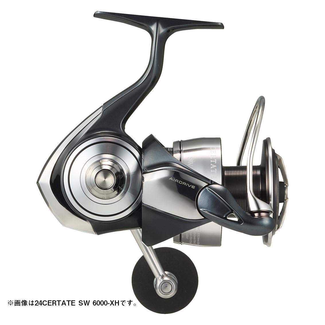 Daiwa certate-sw tough body closeup shows durability.