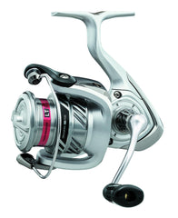 Daiwa Crossfire LT spinning reel close-up highlighting lightweight performance for extended fishing sessions