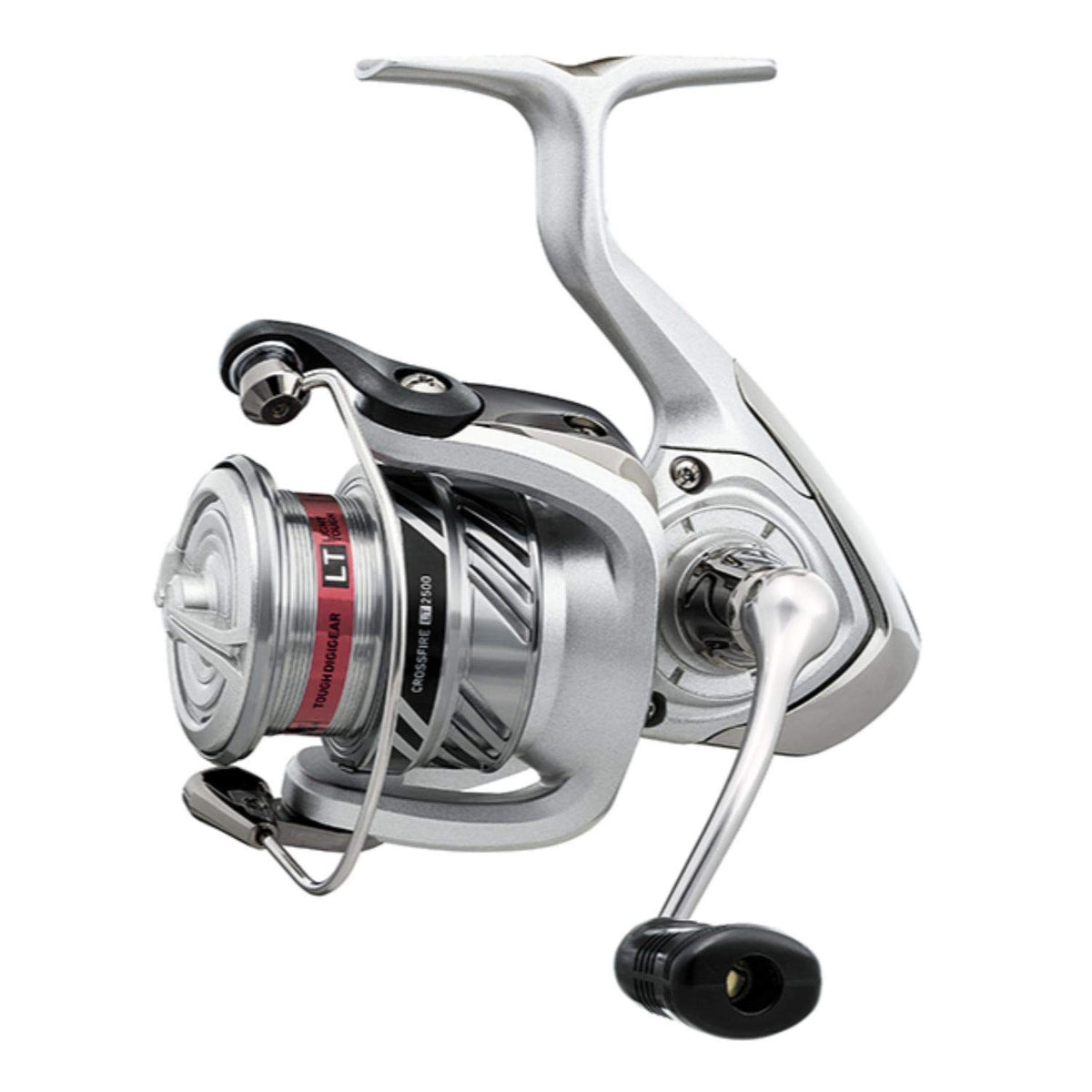 Daiwa Crossfire LT 4000 silver spool enables smooth line lay for freshwater and light saltwater