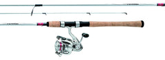 Daiwa Crossfire LT spinning combo with graphite rod for versatile light-tackle fishing.