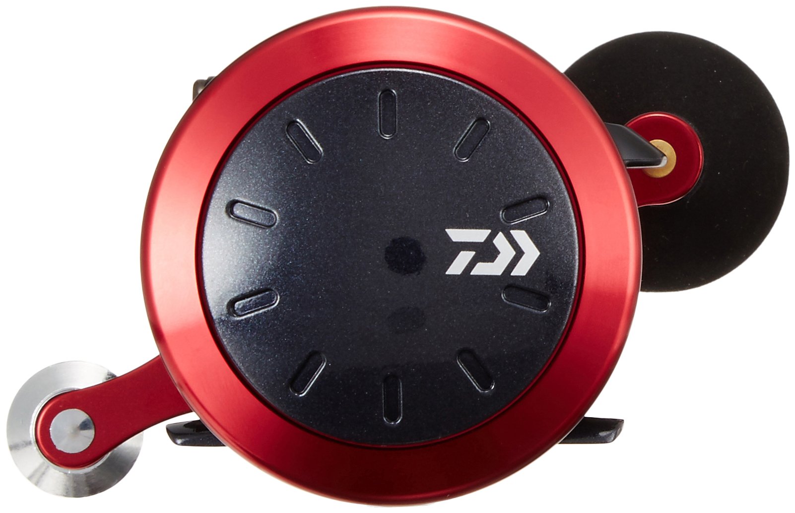 Daiwa Dynastar 250 reel side angle showcases balance and ergonomic design for extended use.