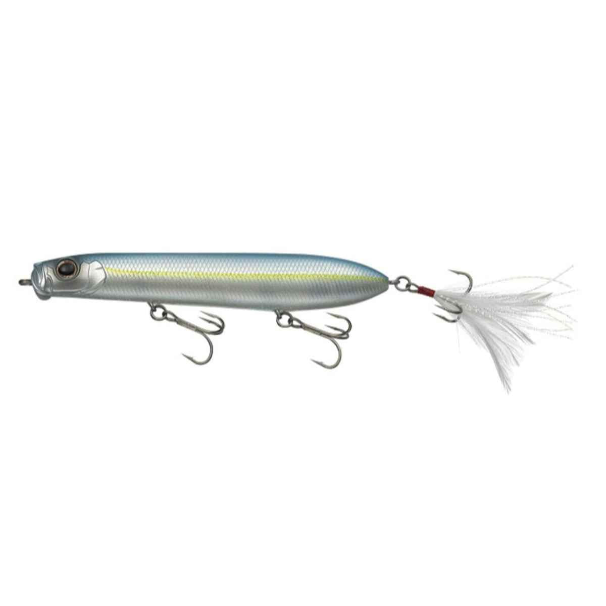 Daiwa Evergreen SB-125-239 topwater lure, Blue Back Herring, delivers dramatic action and long casts.
