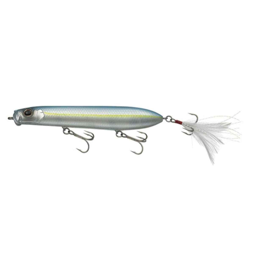 Daiwa Evergreen SB-125-239 topwater lure, Blue Back Herring, delivers dramatic action and long casts.