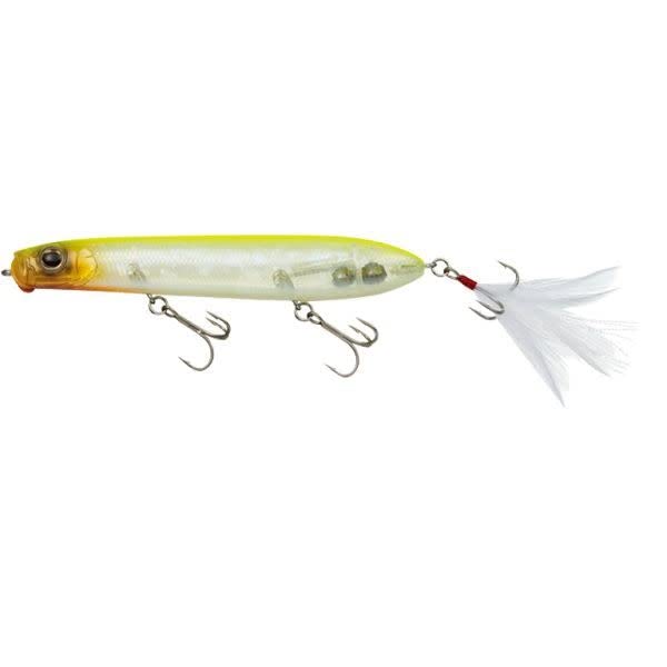 Daiwa Evergreen SB-125-88 topwater plug in water action, walking lure motion