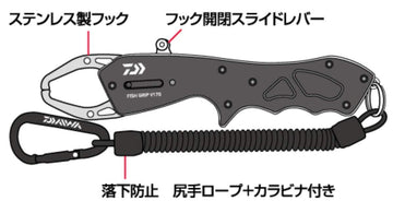 Daiwa Fish Grip V 170 Black canaviator provides convenient storage off the water.