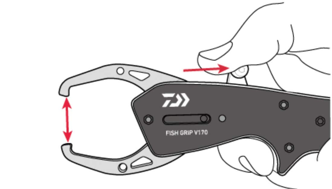 Daiwa Fish Grip V 170 Black rear rope enables easy vest hanging.
