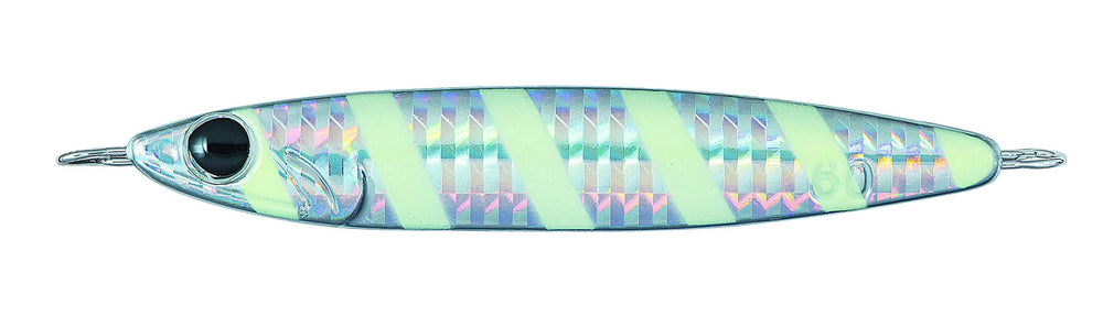 Daiwa Zebra Glow 30G jig angled view showing versatile casting