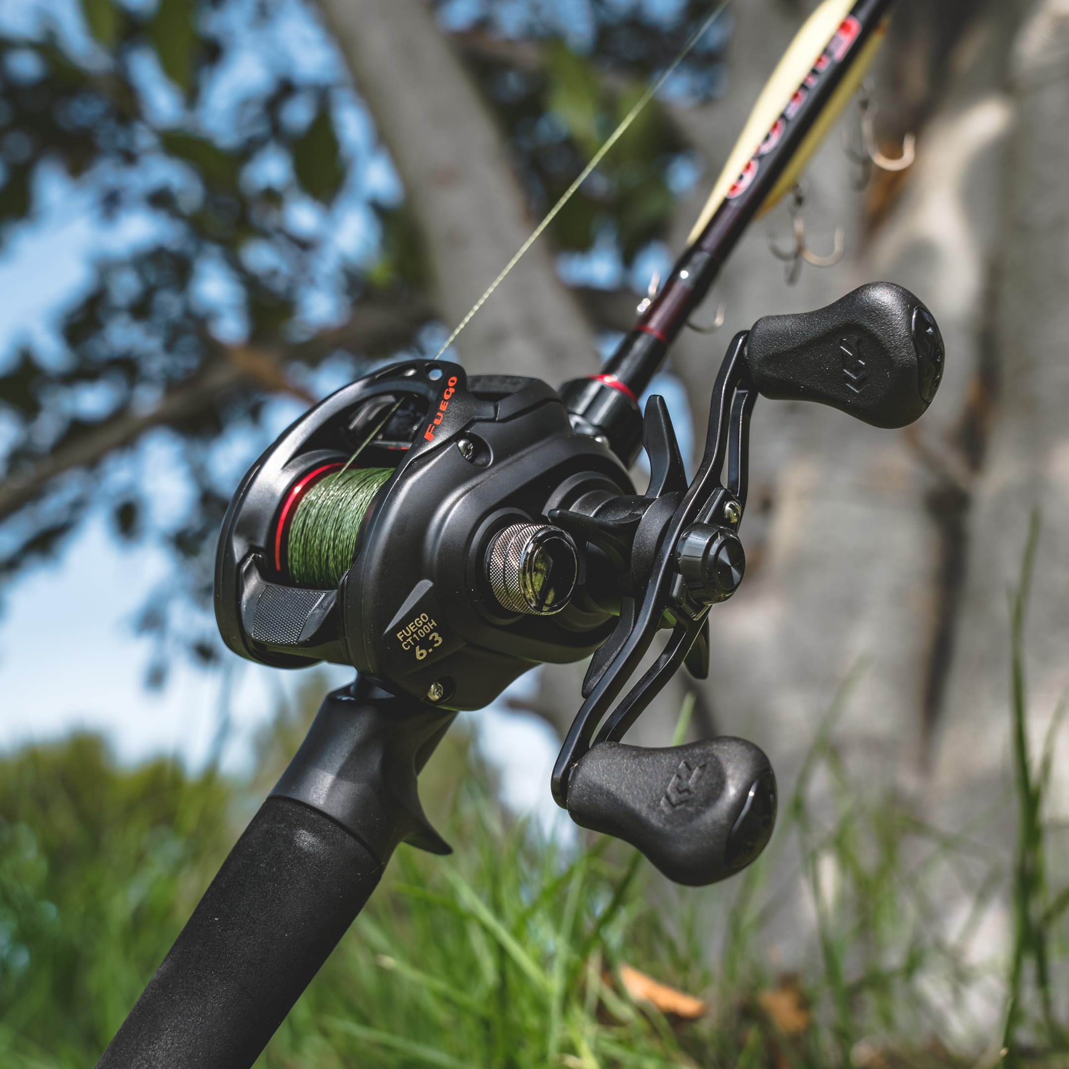 Daiwa Fuego CT aluminum frame highlighting durability and rigid handling.