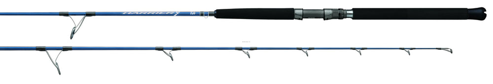 Daiwa HRX66HS Harrier-X rod in action for offshore jigging.