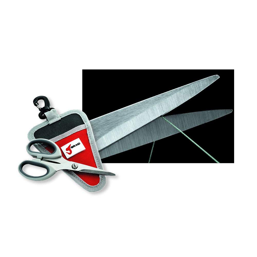 Daiwa J-Braided Line Cutter features a serrated blade for precise cuts on braided and monofilament lines