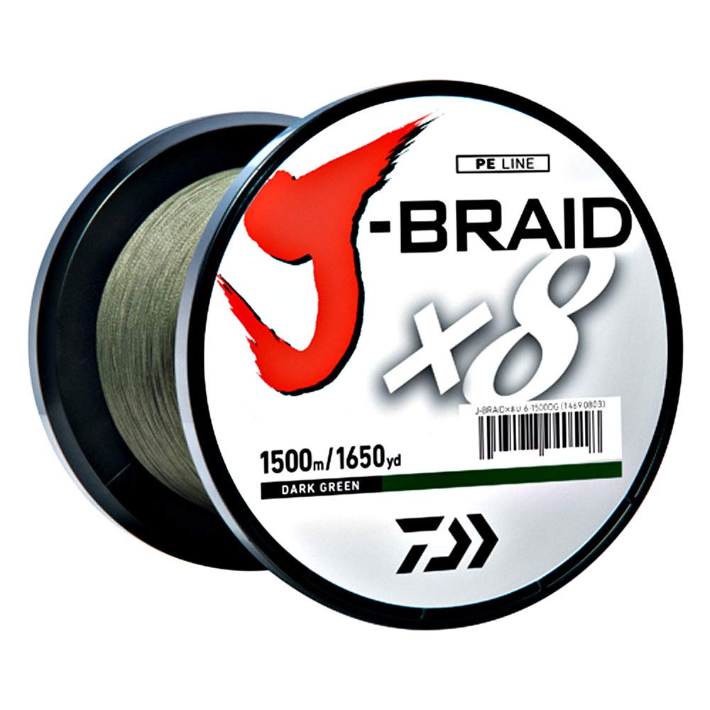 Daiwa J-BRAIDX8 casting action image highlights sensitivity and finesse performance.