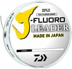 Daiwa J-Fluoro leader, 40lb, near invisible in water for stealthy presentations and abrasion resistance.