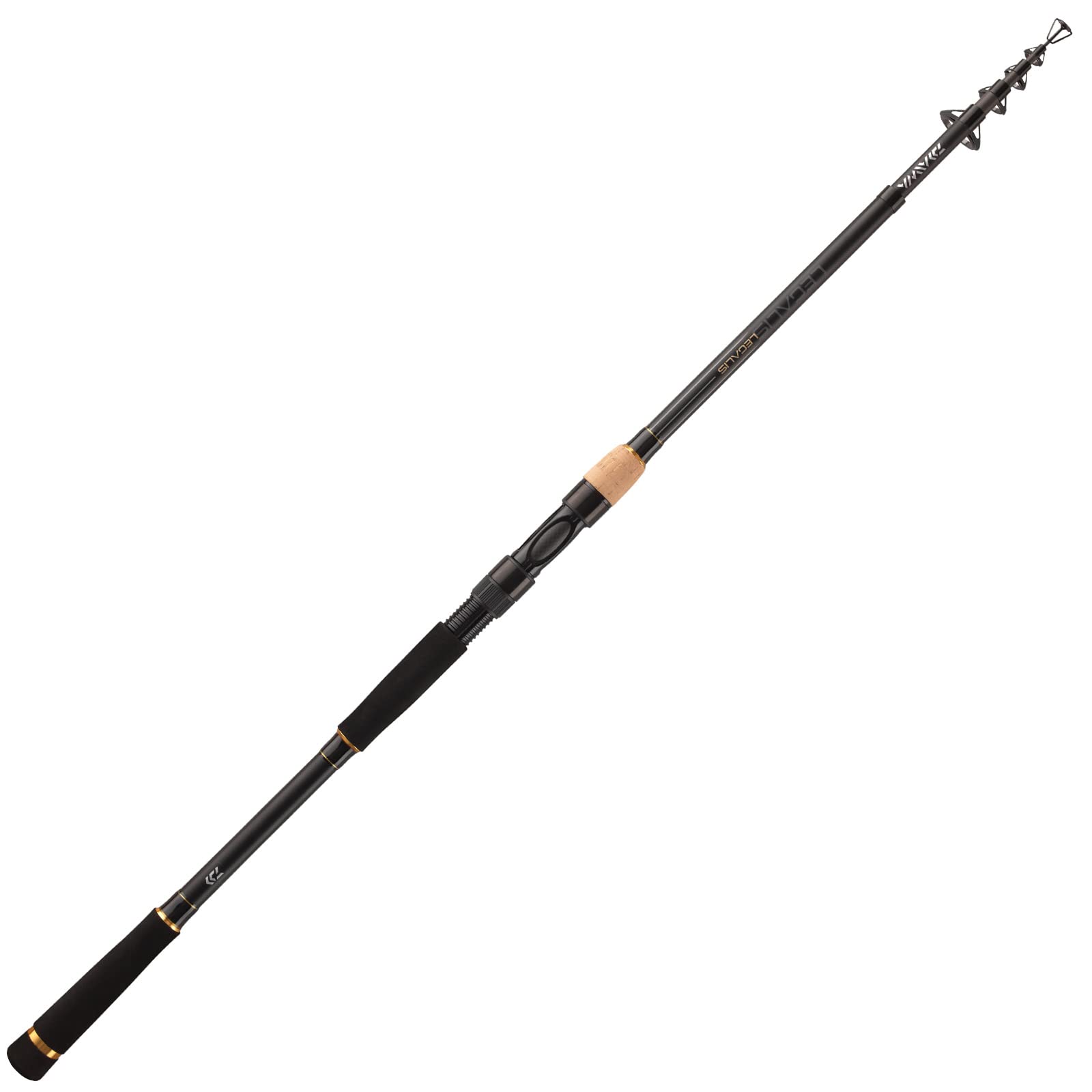 Daiwa Legalis Tele Allround rod ready for transport, versatile for trout, perch, and pike fishing