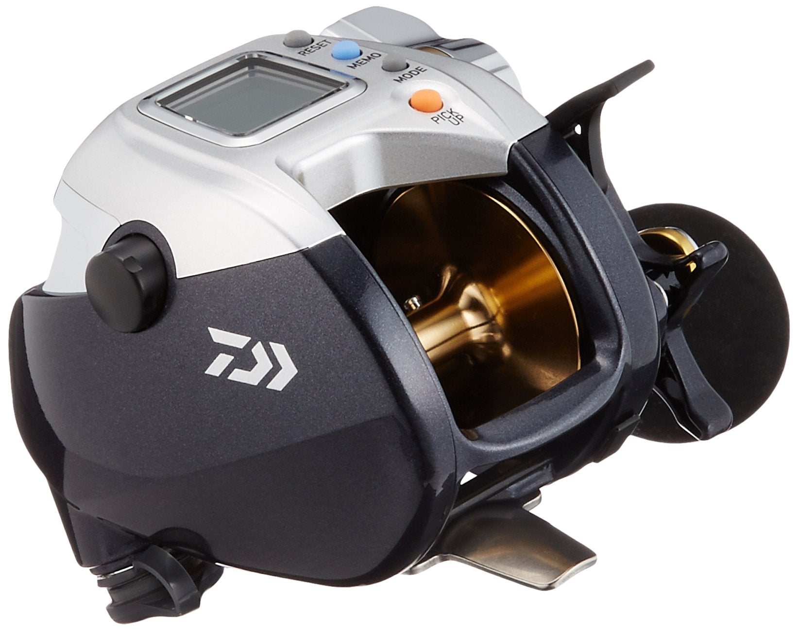 Daiwa Leo Blitz S400 spool close-up reveals smooth spool release for clean starts.