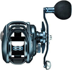 Daiwa Lexa 300 HD side view baitcasting reel with precise line control.