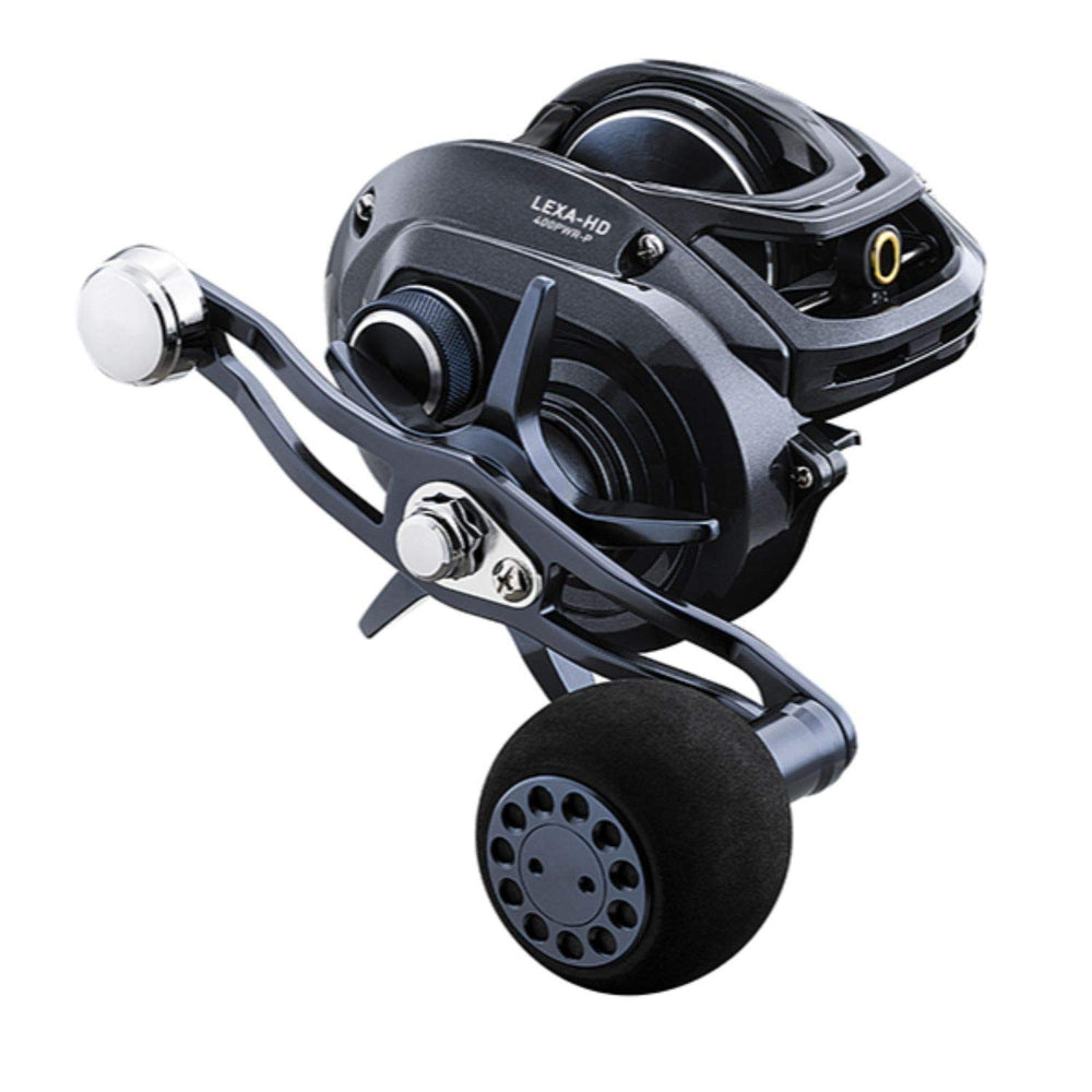 Daiwa Lexa 400 HD baitcasting reel side view highlighting smooth casting capability