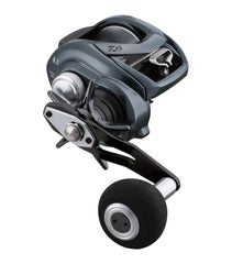 Daiwa Lexa TW400HL-P left-hand grip in action with speed handle