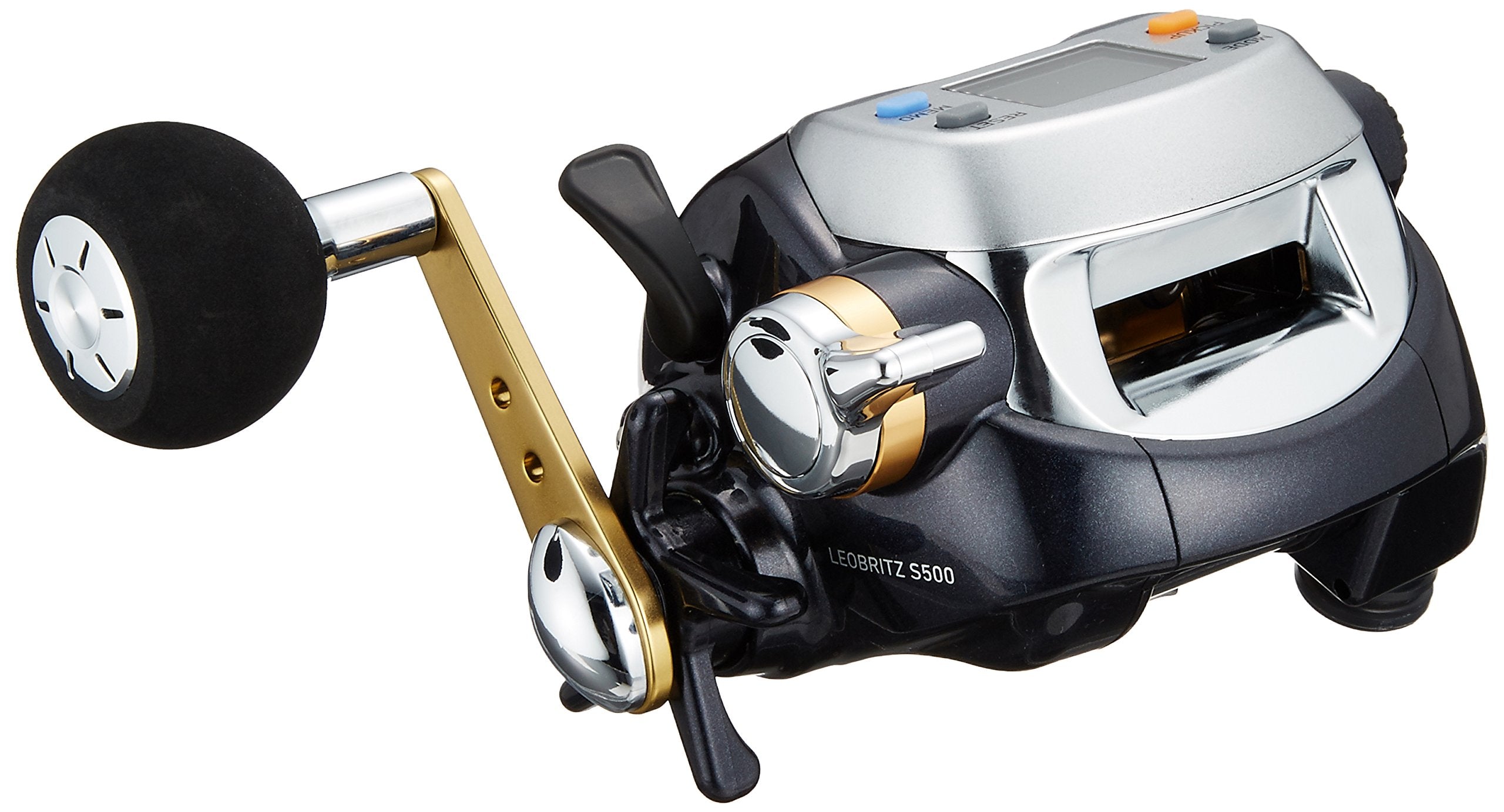 Front view of Daiwa Lille Leo Blitz S500 500-size electric reel