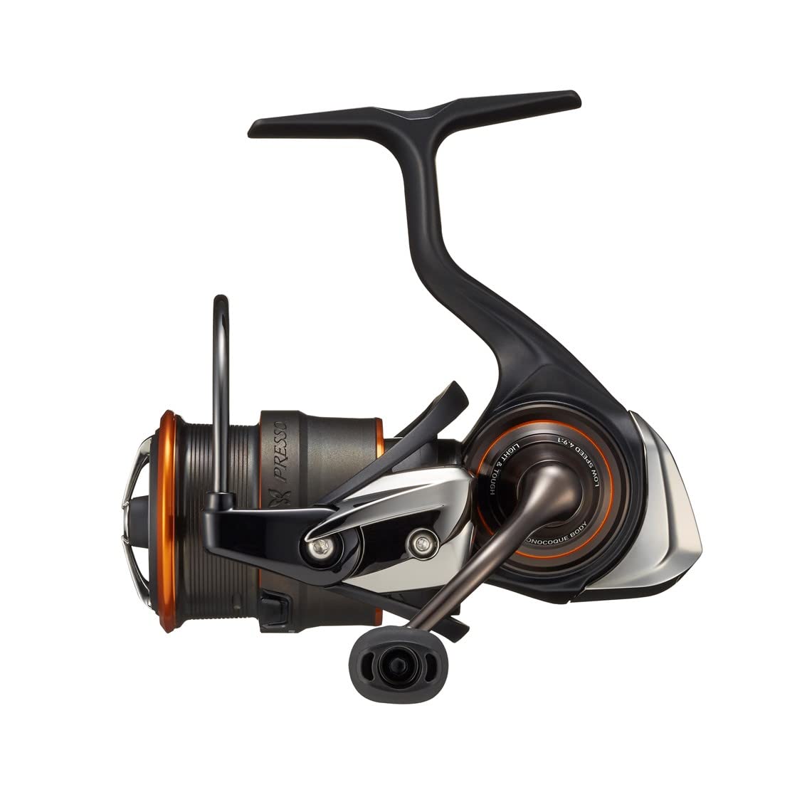 Daiwa LT2000SS-P Presso Reel 21 handle view enables confident cranking.