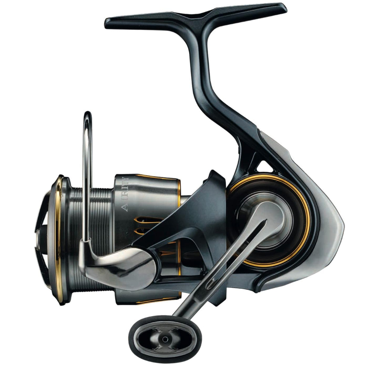 Daiwa LT2500 PC Spinning Reel close-up showing lightweight design for easy casting