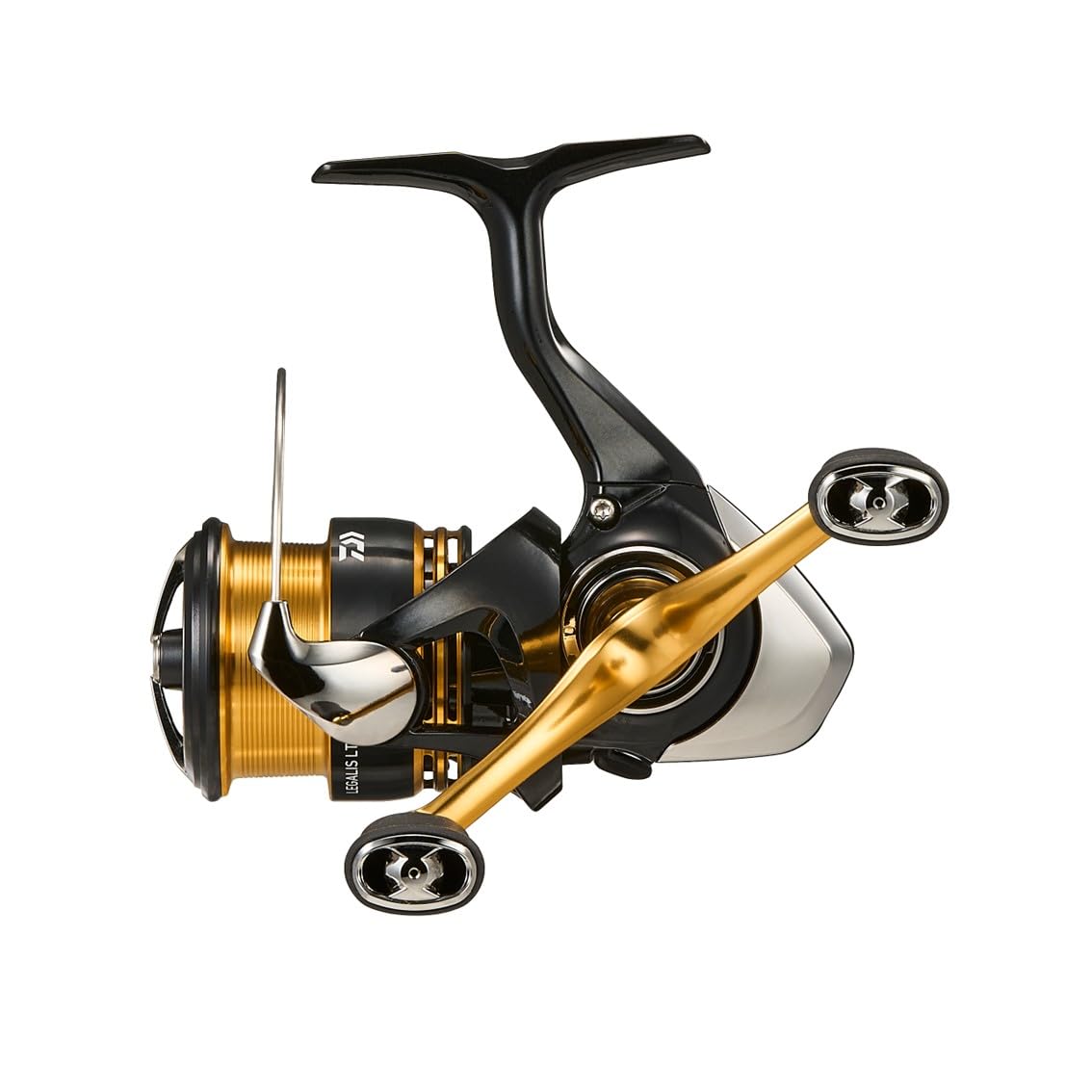 Daiwa LT2500S-DH reel in hand showing compact design for easy handling during long casts.